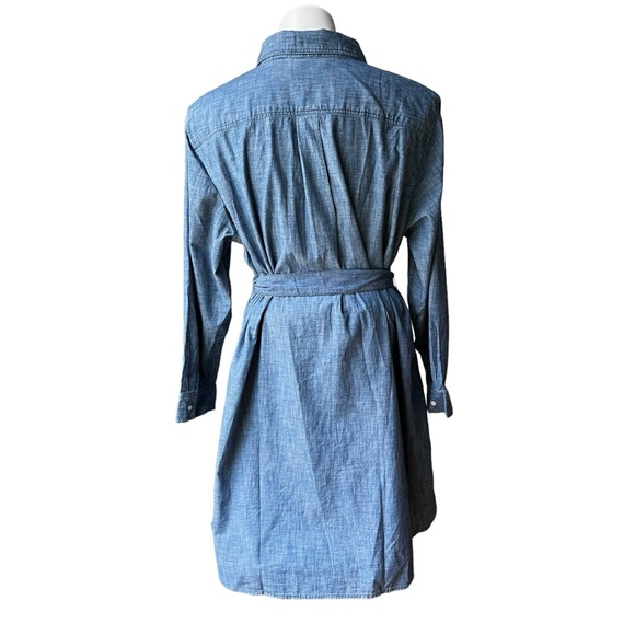 NWT, Lands' End Chambray Button Front Shirt Dress, Sz 1X - Picture 3 of 12